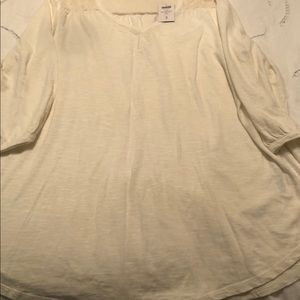 🌺 Chico's Cream Tunic Top XL
